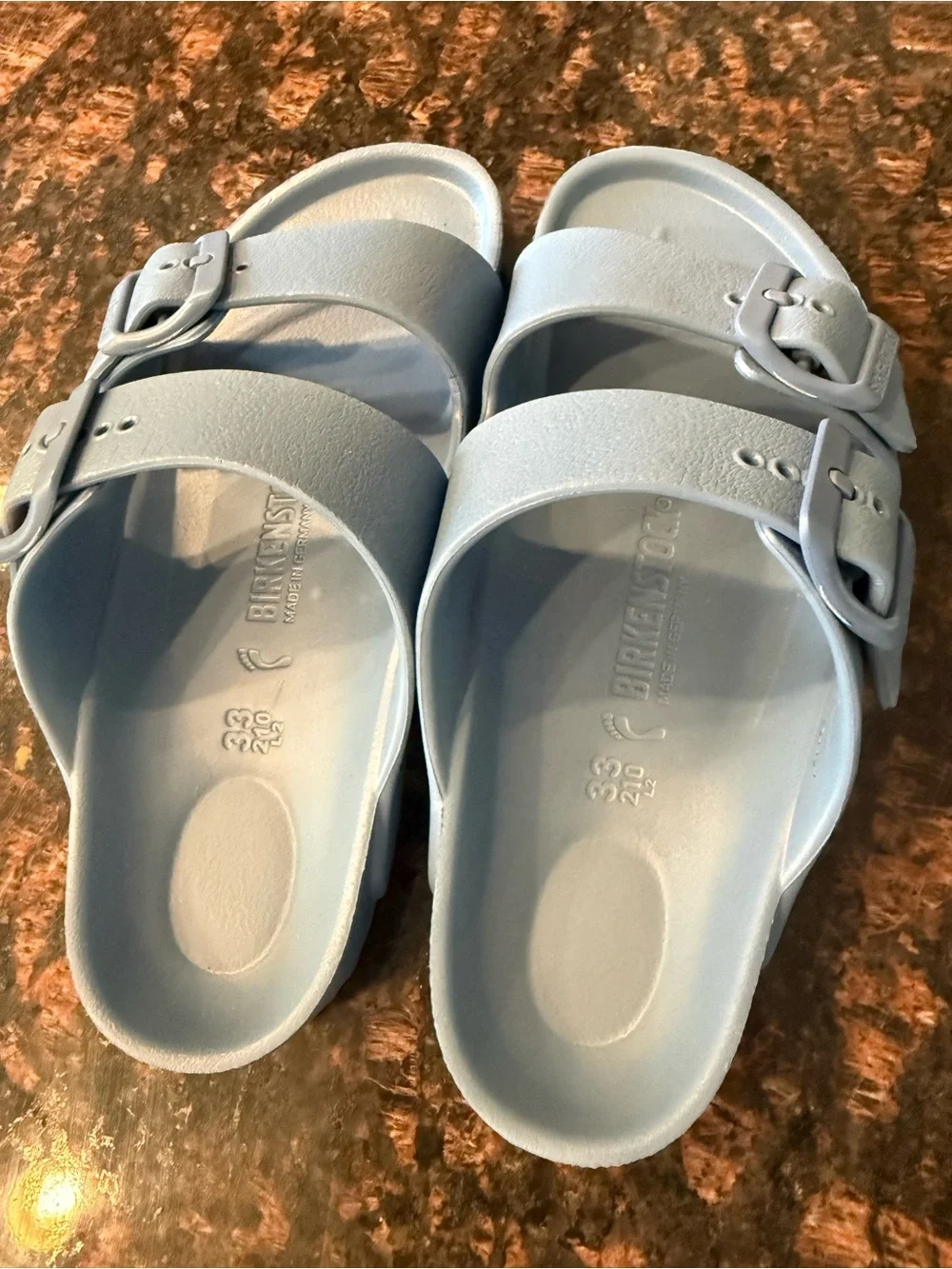 Birkenstock Kids Arizona EVA Sandals — Dusty Blue